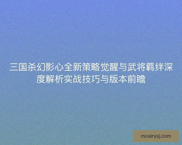 三国杀幻影心全新策略觉醒与武将羁绊深度解析实战技巧与版本前瞻